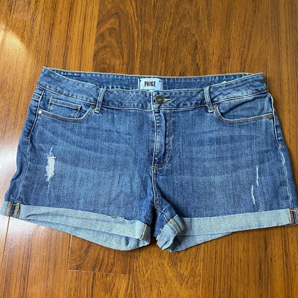 PAIGE Jean Cuffed Shorts - Size 32